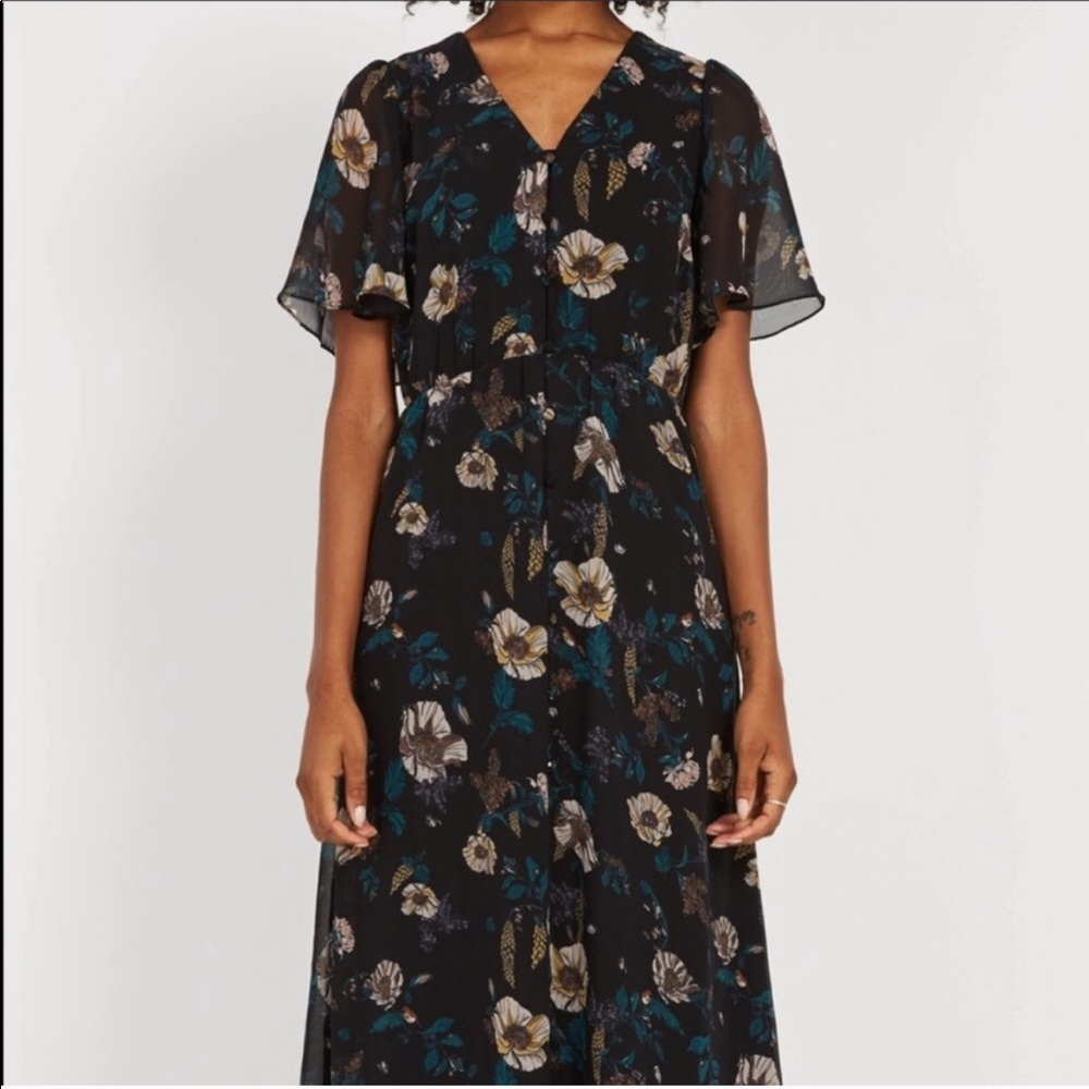 Frank & Oak floral midi dress